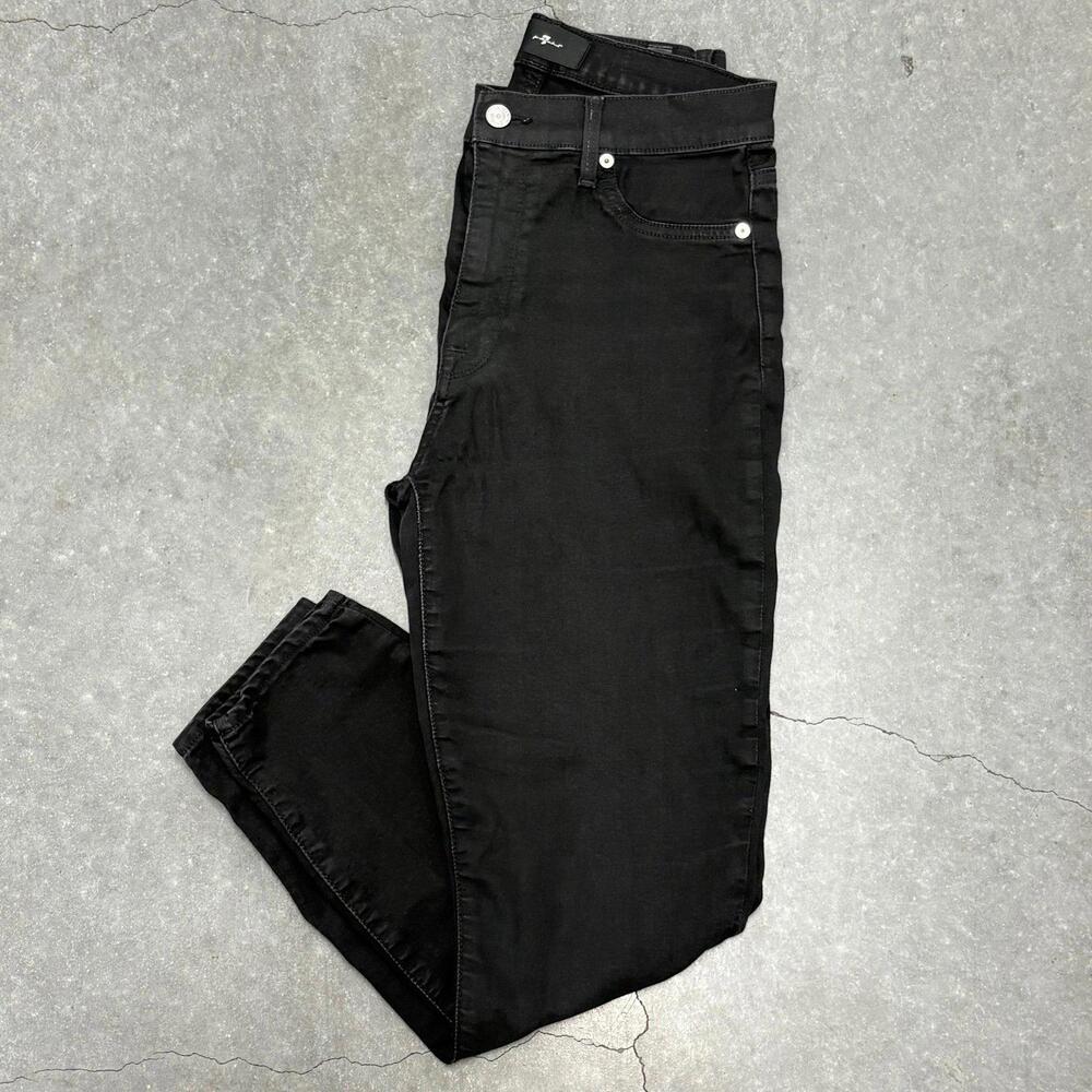 7 For All Mankind Plain Black Jeans
